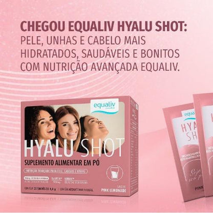 Hyalu Shot 20 Sachês Pink Lemonade Equaliv