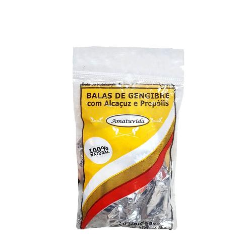 Bala de Gengibre com Alcaçuz e Própolis 40g Amatuvida