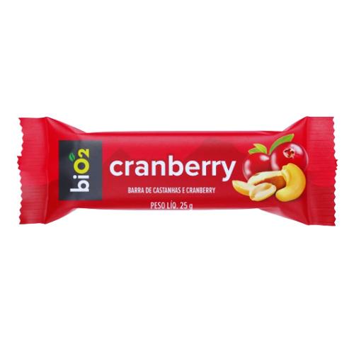 Barra de Castanhas e Cranberry biO2 25g