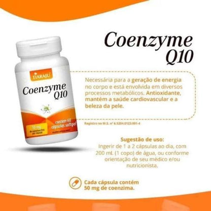 Coenzyme Q10 50mg 60 Cápsulas Tiaraju