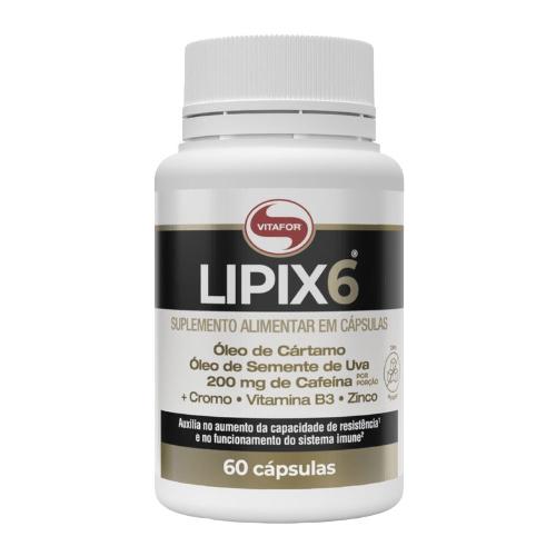 Lipix6 Oleo de Cartamo e Semente Uva 60cap Vitafor