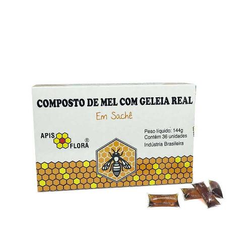 Composto de Mel com Geleia Real em Sachê 144g Apis Flora