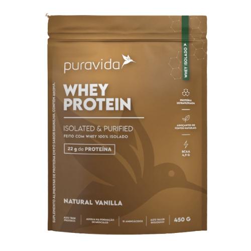 Whey Protein Isolado Natural Vanilla 450g Puravida