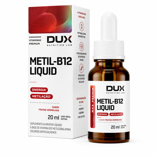 Vitamina B12 Metilcobalamina Gotas 20Ml Morango Limão - Dux