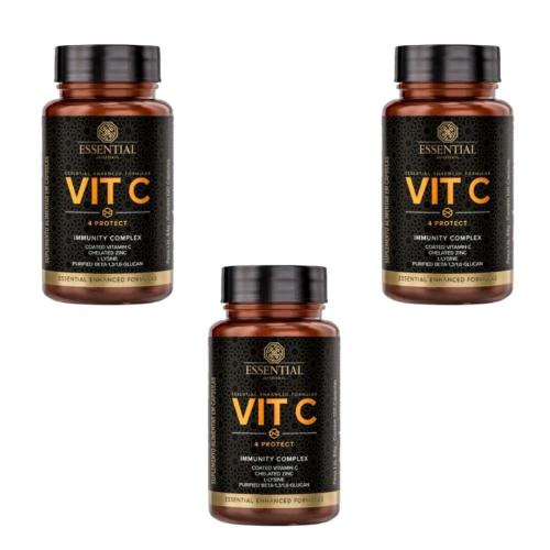 Kit 3 Vitamina C 120 Cápsulas Essential