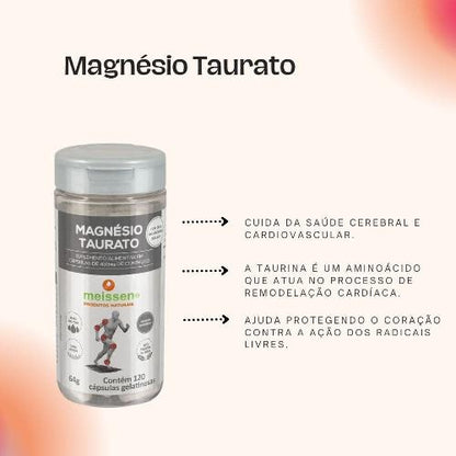 Magnésio Taurato 433mg 120 Cápsulas Meissen