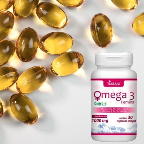 Ômega 3 Feminina 1000mg 30 Cápsulas Tiaraju