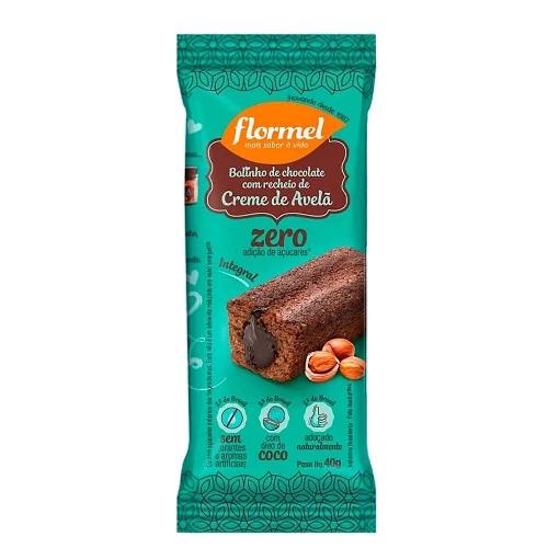 Bolinho Chocolate Recheado Avelã  40g Flormel