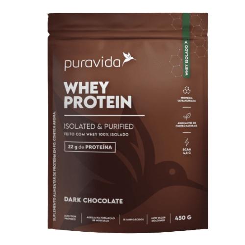 Whey Protein Isolado Dark Chocolate 450g Puravida