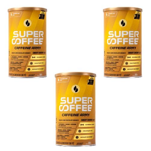 Kit 3 Supercoffee 3.0 Paçoca com Chocolate Branco Economic Size 380G Caffeine Army