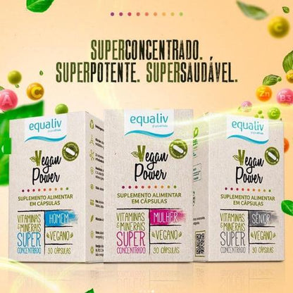 Vegan Power Mulher 30 Cápsulas Equaliv