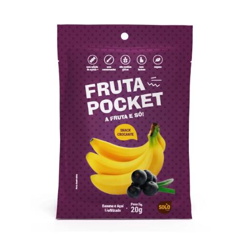 Fruta Pocket Banana e Açaí 20g Solo Snacks