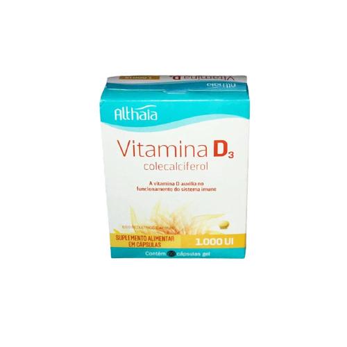 Vitamina D3 1000UI 60 Cápsulas Althaia