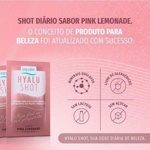 Hyalu Shot 20 Sachês Pink Lemonade Equaliv