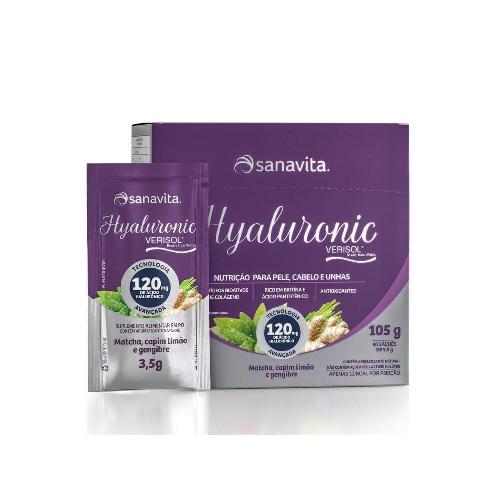 Hyaluronic Verisol Matcha, Capim Limão e Gengibre 30 Sachês Sanavita