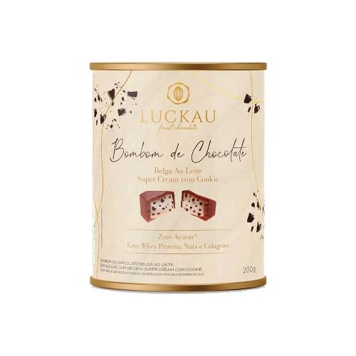 Bombom de Chocolate Belga ao Leite Supercream com Cookies 200g Luckau