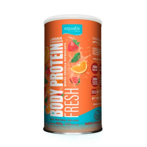 BODY PROTEIN FRESH LARANJA E MORANGO 450G EQUALIV