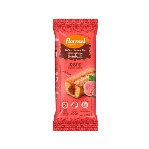 Bolinho Baunilha Recheado Com Goiabada 40g Flormel