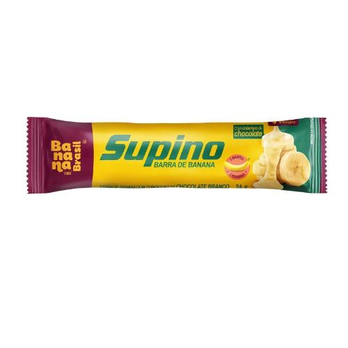 Barrinha Banana Chocolate Branco 24g Supino