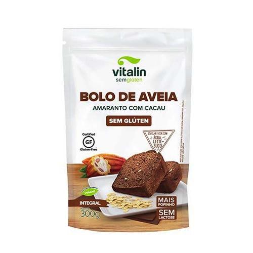 Bolo de Aveia Amaranto com Cacau 300g Vitalin Sem Glúten