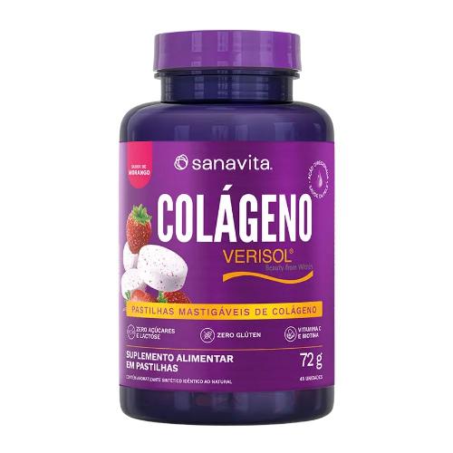 Colageno Verisol Pastilha Morango 45 und Sanavita